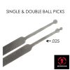 Sparrows Single and Double Ball Lock Picks with optional thermal-coated handle - standard .025 thickness.
