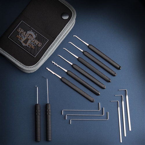 Sparrows The Classic Lock Pick Set with bypass drivers and tension wrenches.