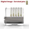 Sparrows Clear Acrylic Lock - Serrated Pins
