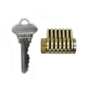 Pick My Lock Brass Cutaway Practice Lock